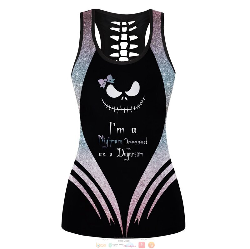 Jack Skellington Im a nighmare dressed as a Daydream hollow tank top leggings 1