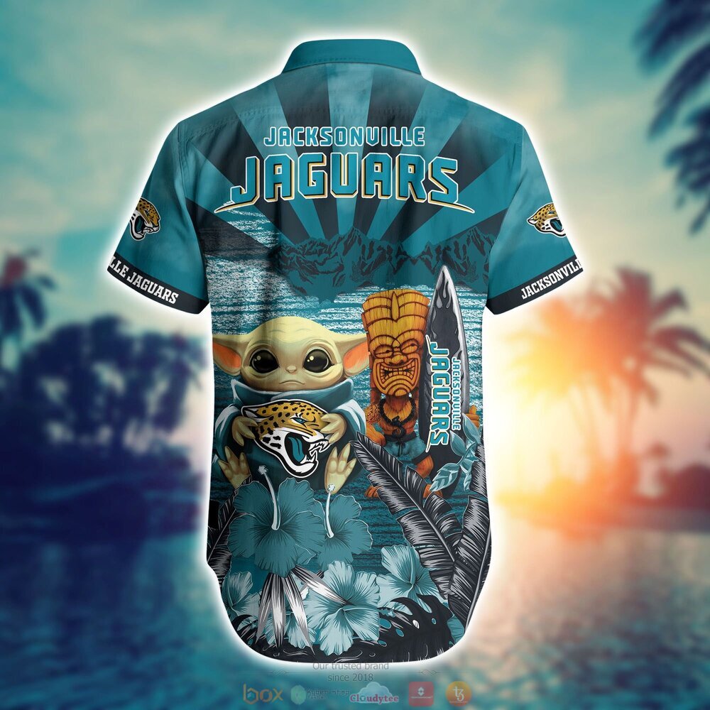 Jacksonville Jaguars Baby Yoda NFL Hawaiian Shirt, Shorts 3 Jacksonville Jaguars NFL Baby Yoda Hawaiian Shirt Shorts 1 2