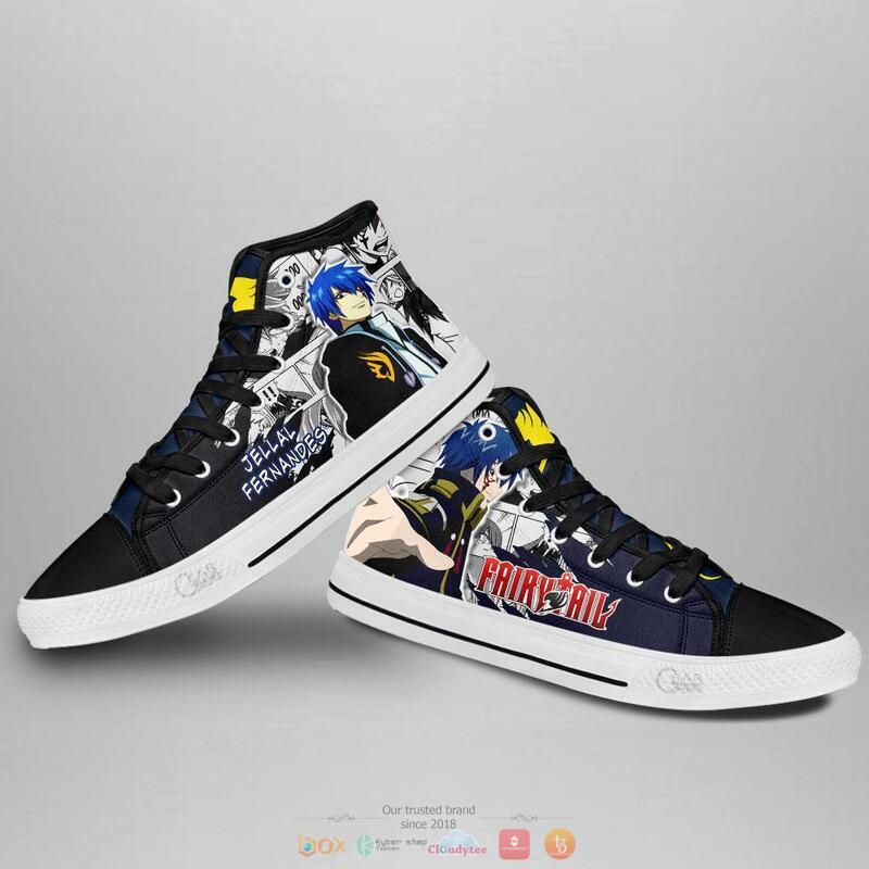 Jellal Fernandes Anime Fairy Tail high top canvas shoes 3 Jellal Fernandes Anime Fairy Tail canvas high top shoes 1 2