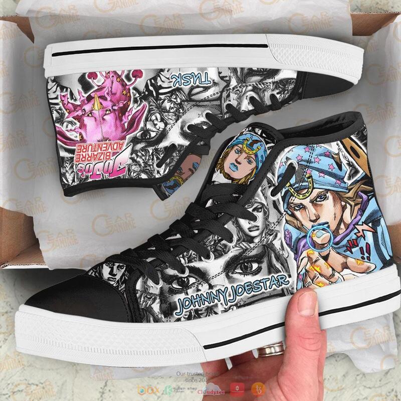 Johnny Joestar Anime Jojos Birraze Adventure canvas high top shoes 1