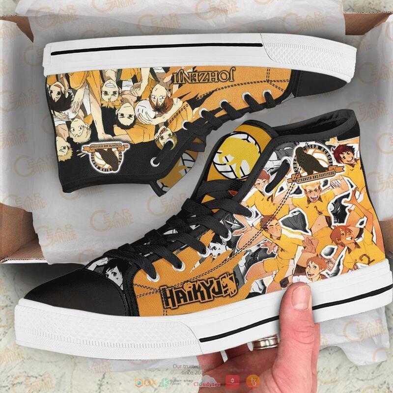 Johzenji Anime Haikyuu canvas high top shoes 1
