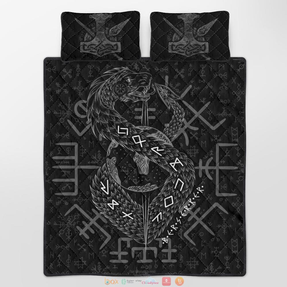 NEW Jormungandr Black Quilt Bedding Set 5 Jormungandr Black Quilt Bedding Set 1 2 3 4