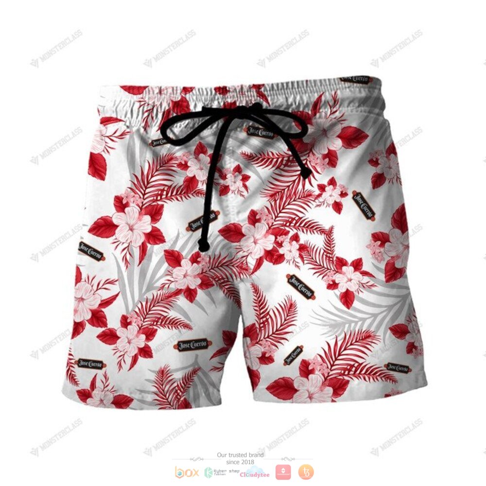 Tropical plant Jose Cuervo hawaiian shirt and short 2 Jose Cuervo Tropical plant hawaiian shirt short 1