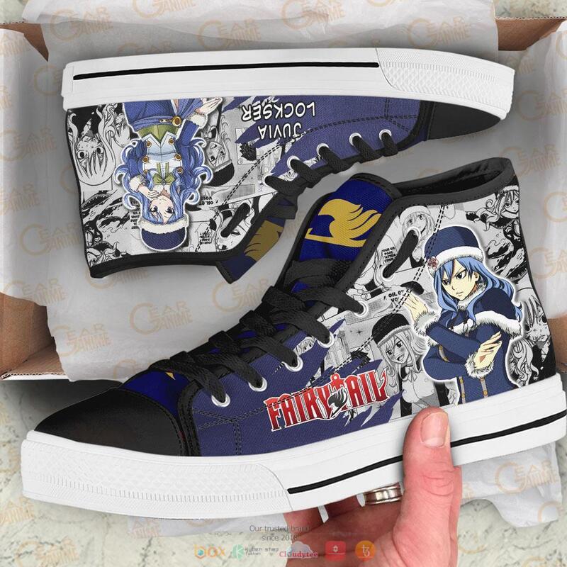 Juvia Lockser Anime Fairy Tail canvas high top shoes 1