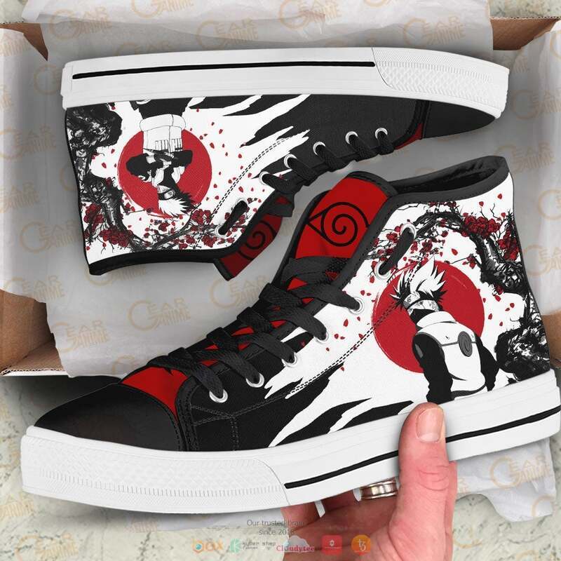 Kakashi Hatake Anime Naruto canvas high top shoes 1