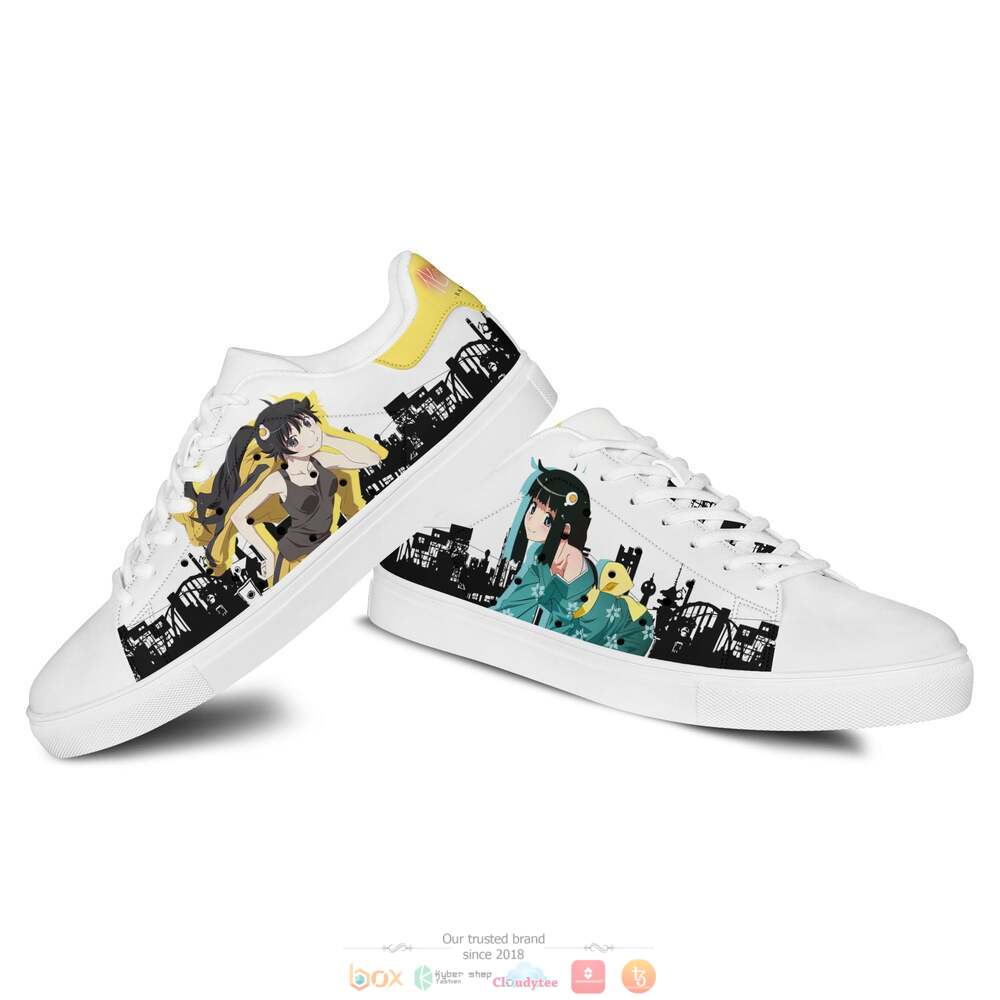Karen Araragi And Tsukihi Araragi Anime Bakemonogatari Skate Stan Smith Shoes 1 2