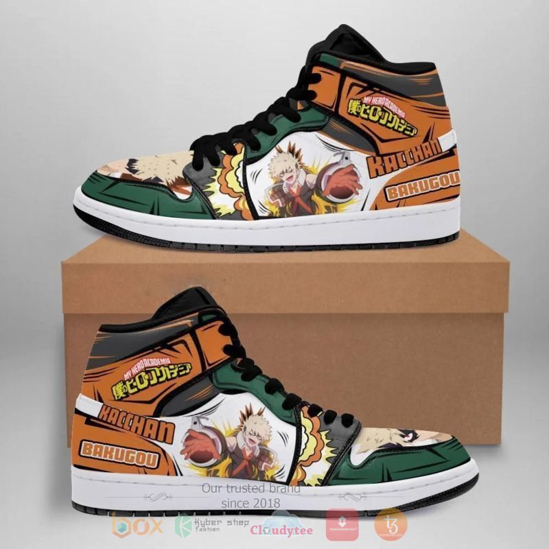 Katsuki Bakugo Air Jordan High Top Sneakers