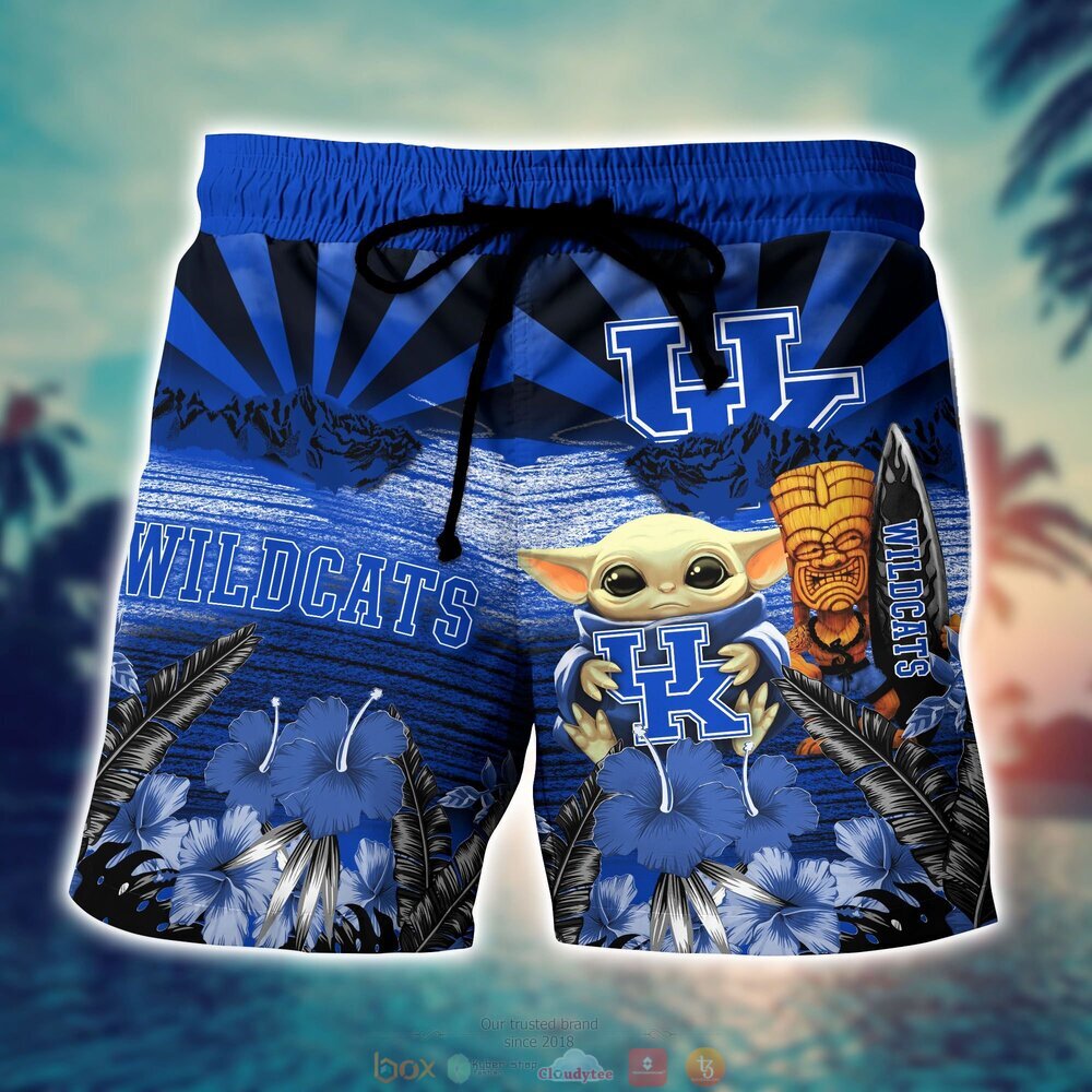 Kentucky Wildcats Baby Yoda NCAA Hawaiian Shirt, Shorts 4 Kentucky Wildcats NCAA Baby Yoda Hawaiian Shirt Shorts 1 2 3