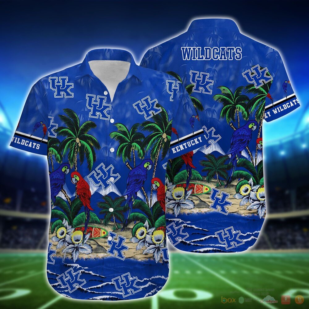 Kentucky Wildcats Parrot Island NCAA Hawaiian Shirt and Shorts 2 Kentucky Wildcats NCAA Island Hawaiian Shirt and Shorts 1