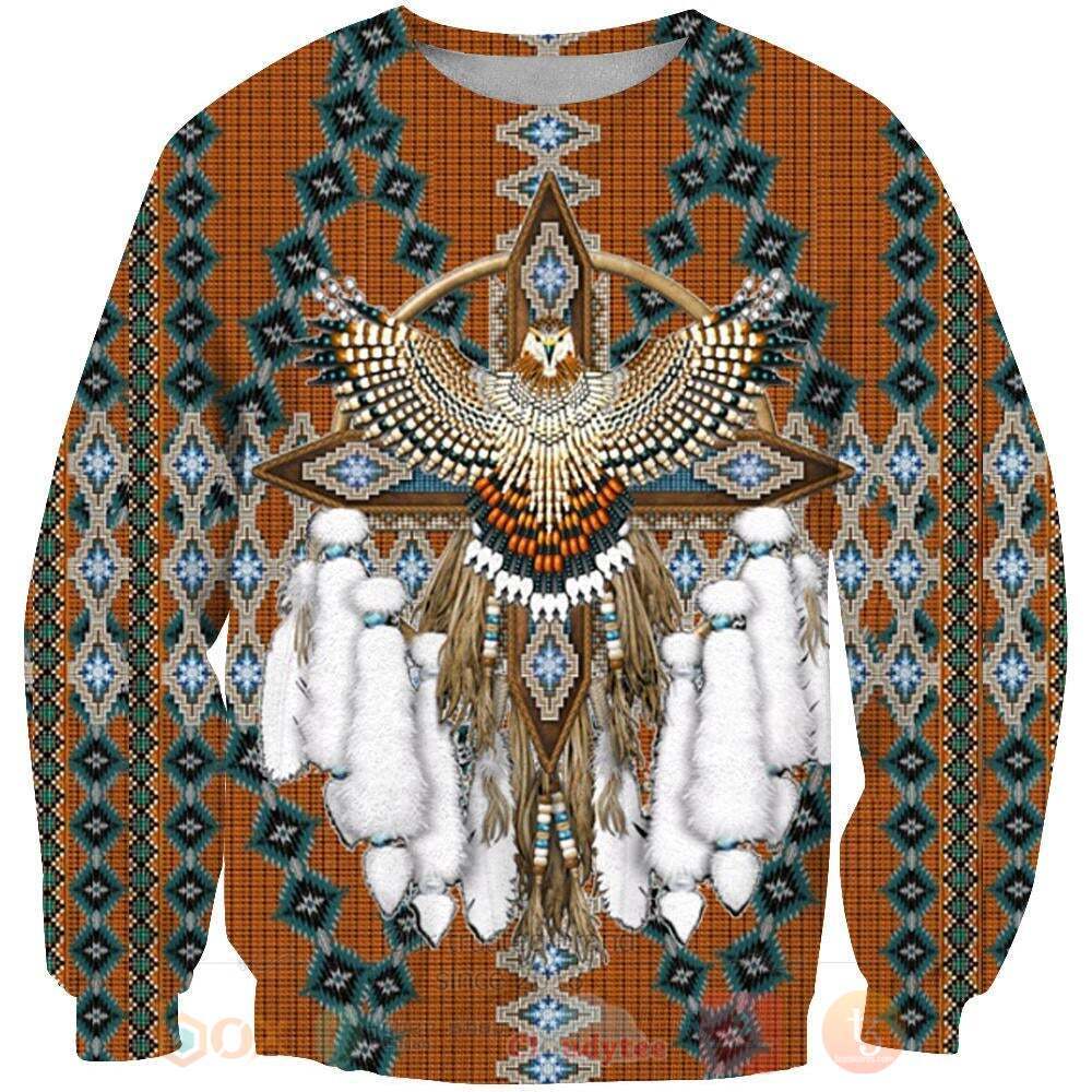 King Owl Tribe Symbol Native American Sweater