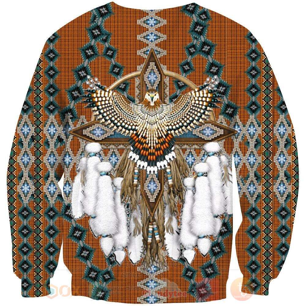BEST King Owl Tribe Symbol Native American 3D Sweater 2 King Owl Tribe Symbol Native American Sweater 1