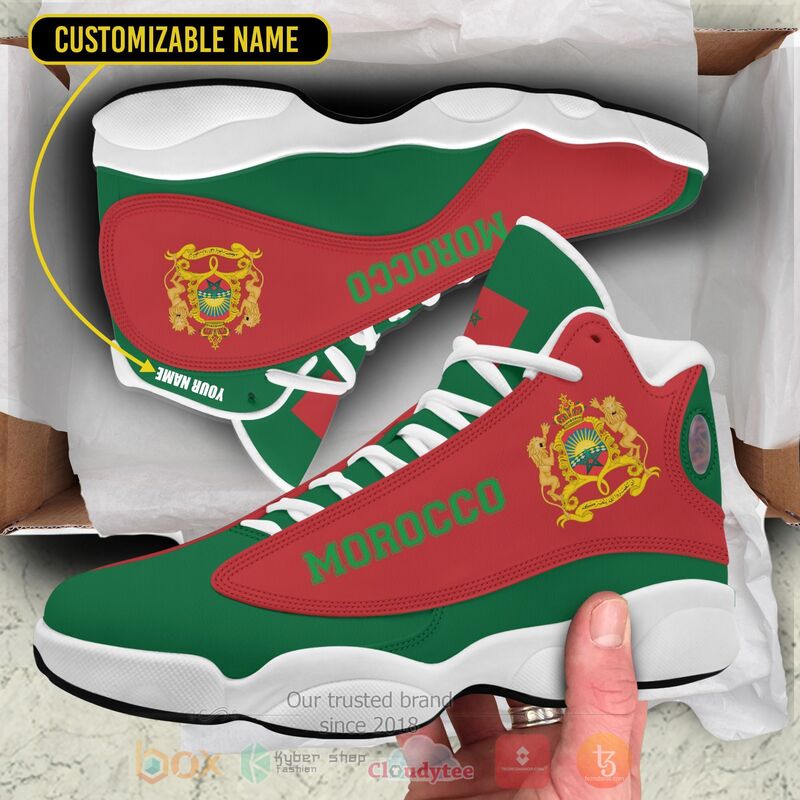 Kingdom of Morocco Personalized Air Jordan 13 Shoes