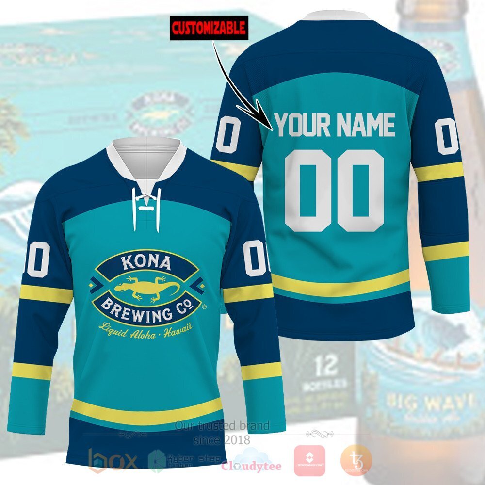 BEST Kona Brewing Company Personalized Jersey Hockey 2 Kona Brewing Company Personalized Hockey Jersey