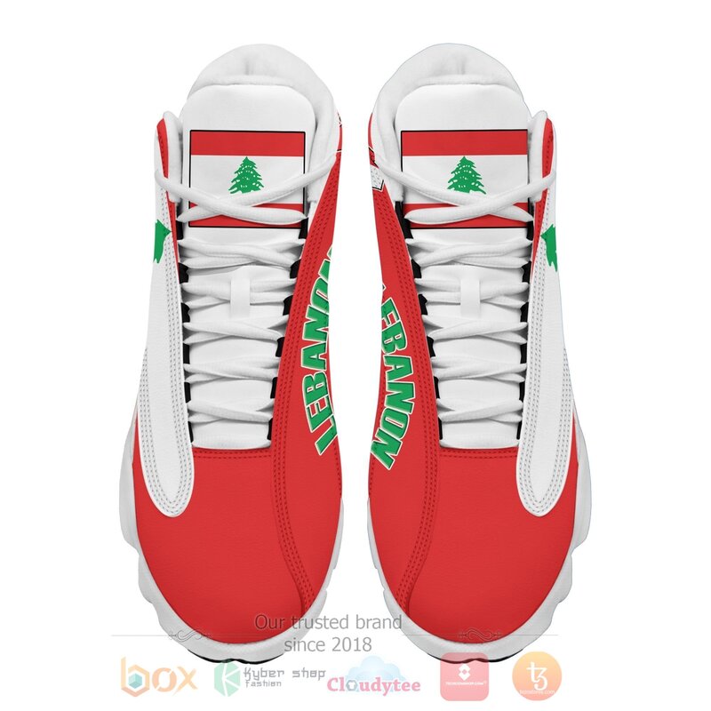 BEST Lebanon Personalized Air Jordan 13 Sneakers Sport Shoes 3 Lebanon Personalized Air Jordan 13 Shoes 1 2