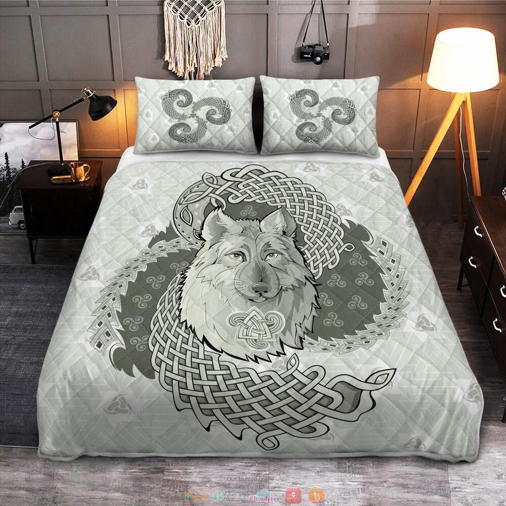 Legendary Wolf Norse Mythology Quilt Bedding Set