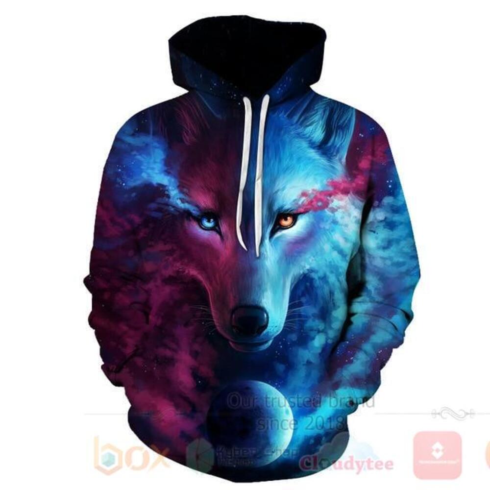 Light And Dark Meet Wolf 3D Native American Hoodie 3D Hoodie