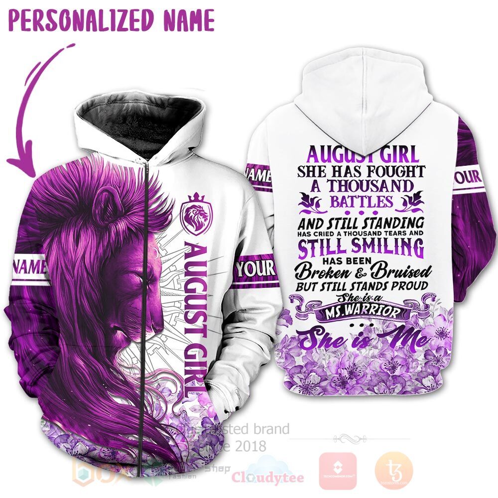 BEST Personalized Custom Lion August Girl She Has Fought A Thousand Battles 3D All Over Printed Hoodie, Shirt 4 Lion August Girl She Has Fought A Thousand Battles Personalized 3D Hoodie Shirt 1 2 3