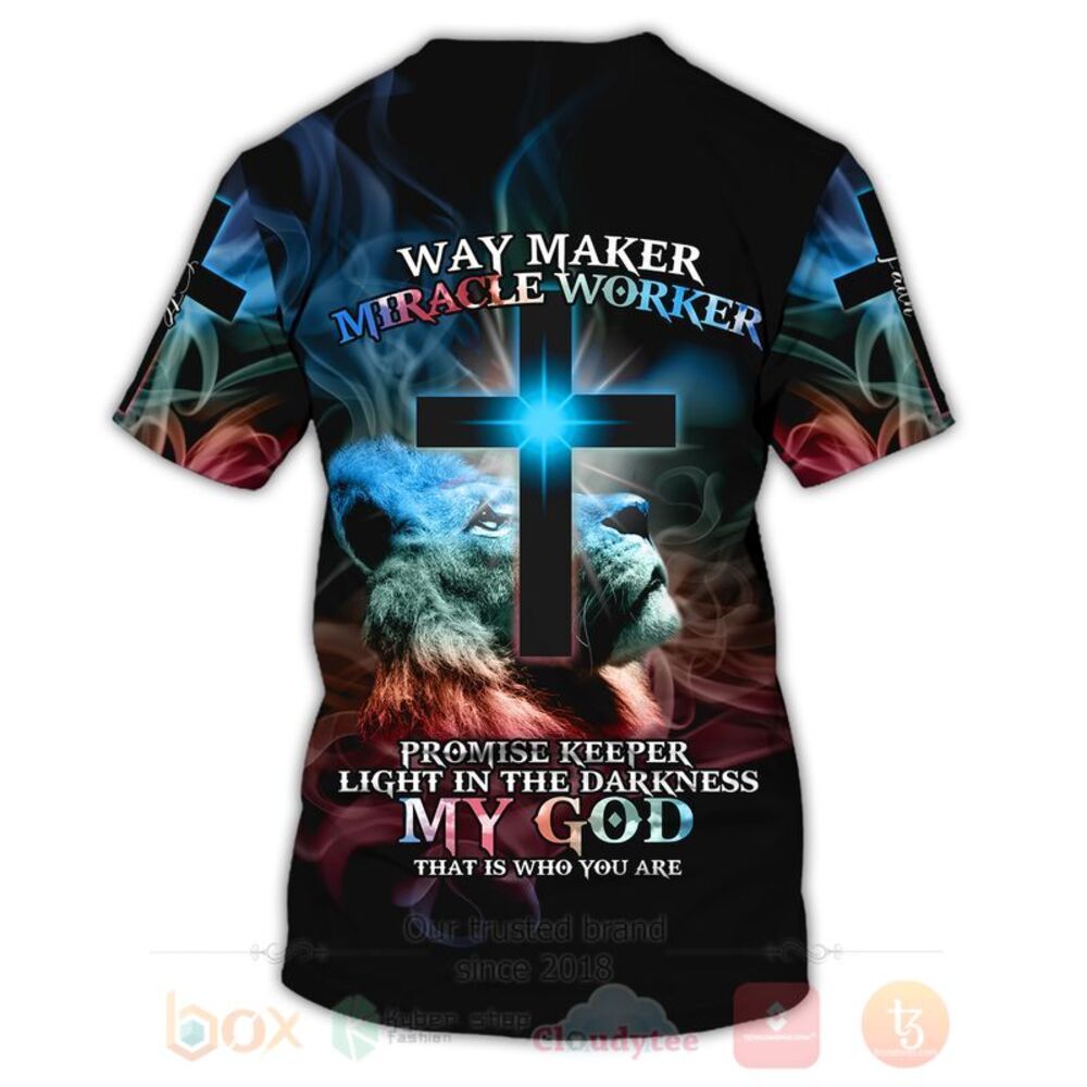 BEST Lion Way Maker Miracle Worker 3D All Over Printed Hoodie, Shirt 4 Lion Way Maker Miracle Worker 3D Hoodie Shirt 1 2 3