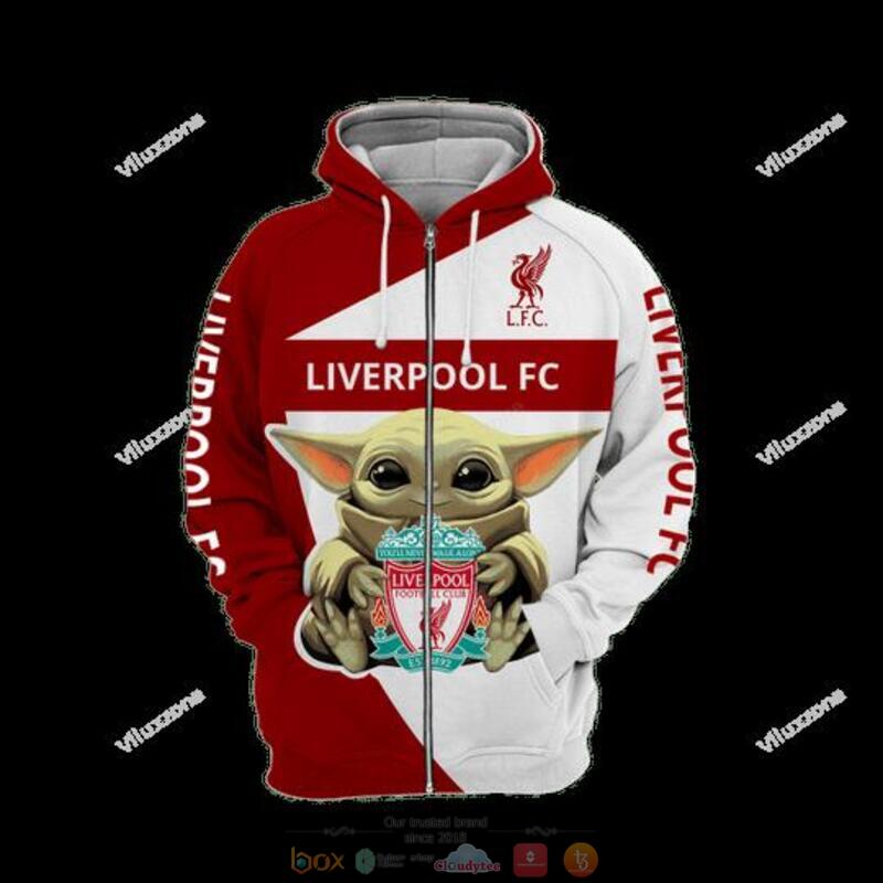 NEW Liverpool Football Club Baby Yoda hoodie 4 Liverpool Football Club Baby Yoda 3d hoodie 1 2 3
