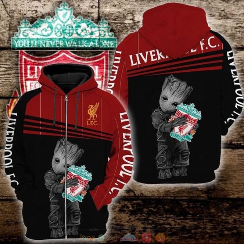 NEW Liverpool Football Club Groots hoodie 2 Liverpool Football Club Groots 3d hoodie 1