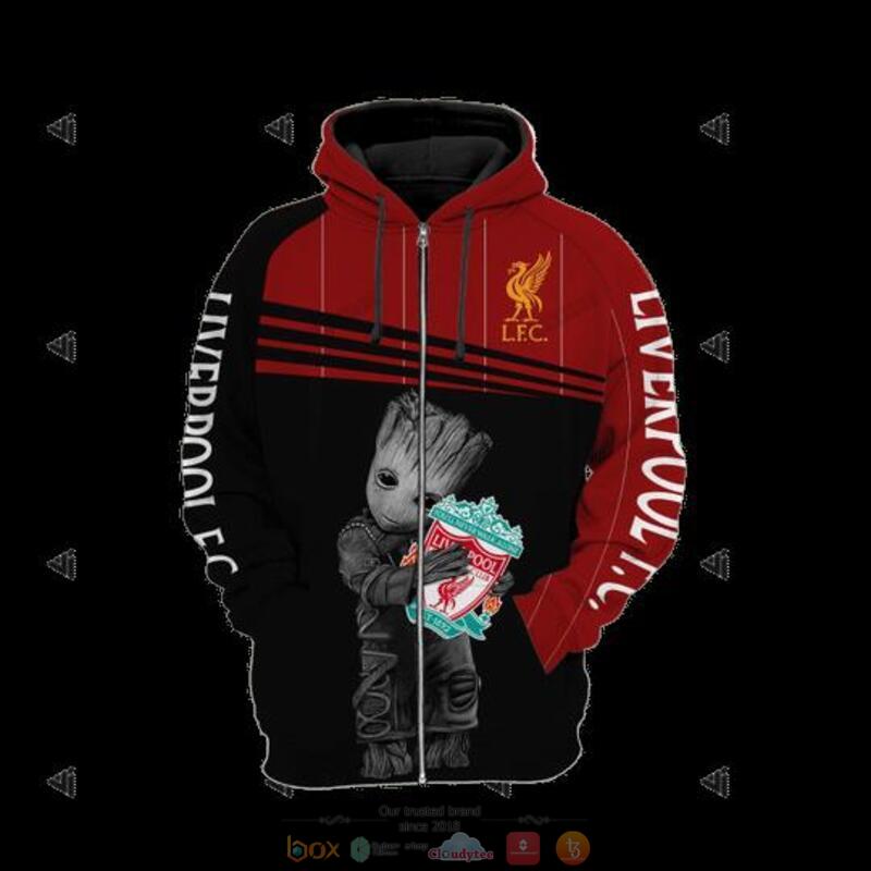 NEW Liverpool Football Club Groots hoodie 3 Liverpool Football Club Groots 3d hoodie 1 2