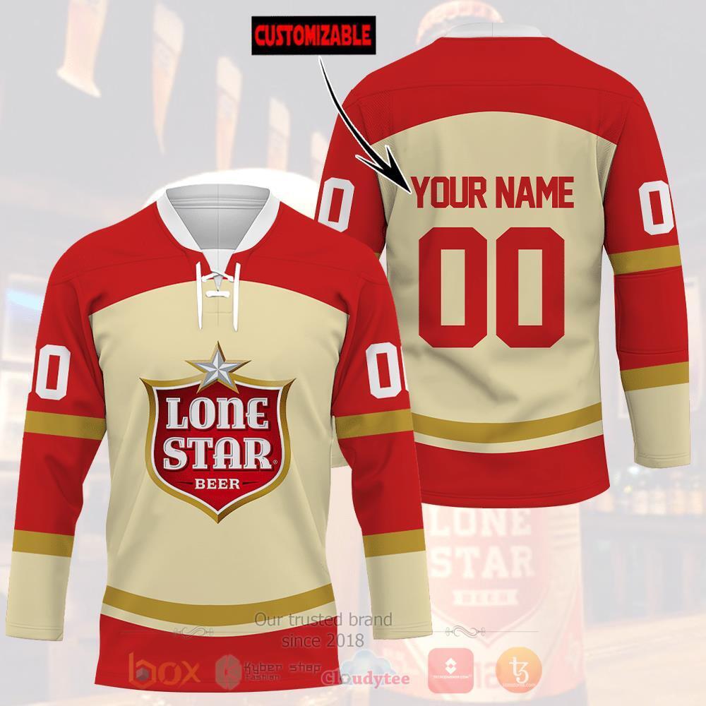 Lone Star Beer Personalized Hockey Jersey