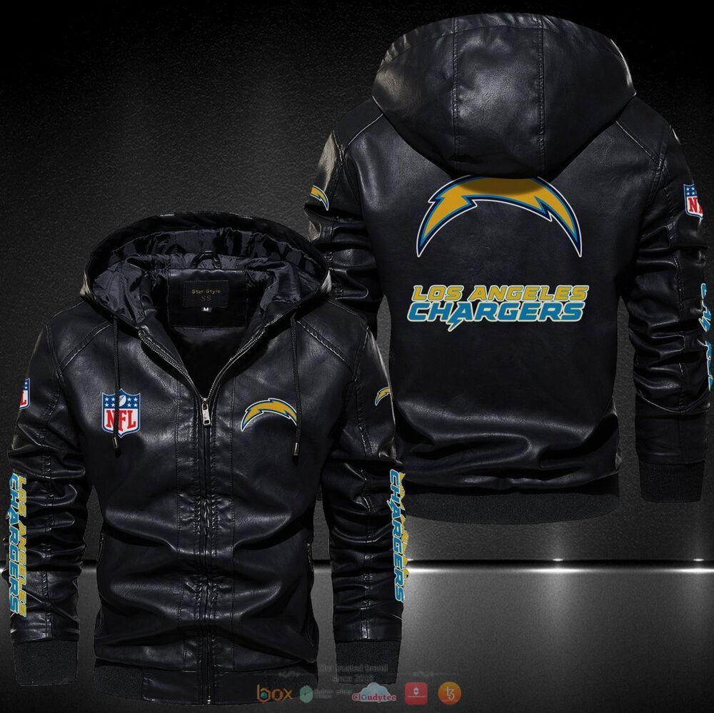 Los Angeles Chargers NFL Leather Jacket Hat