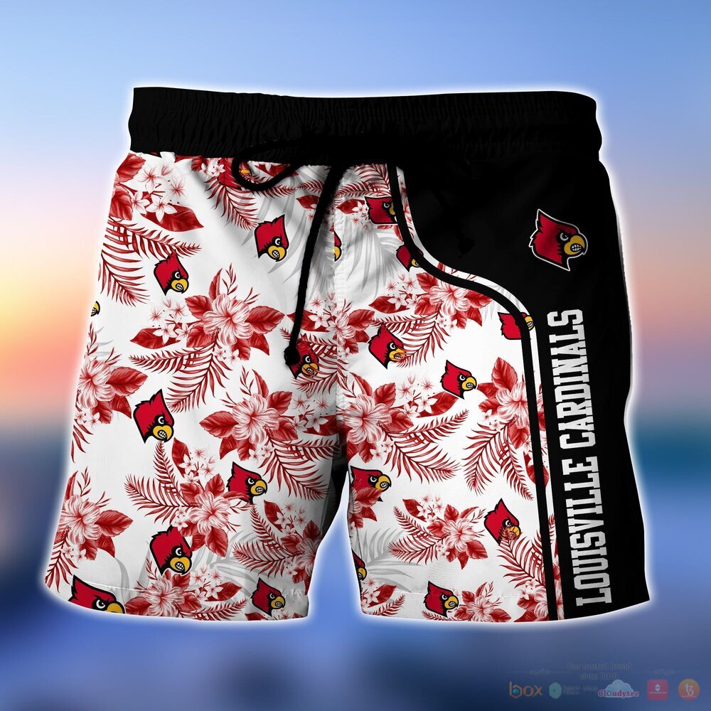 Louisville Cardinals Baby Yoda NCAA Hawaiian Shirt and Shorts 3 Louisville Cardinals NCAA Baby Yoda Hawaiian Shirt and Shorts 1 2