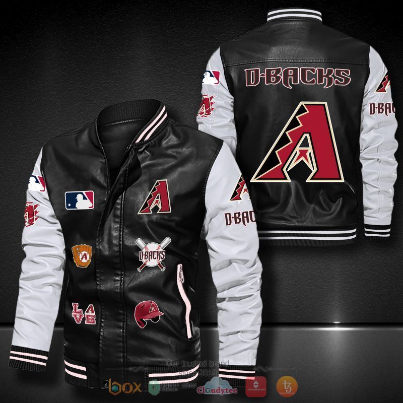 MLB Arizona Diamondbacks logo team Bomber leather jacket