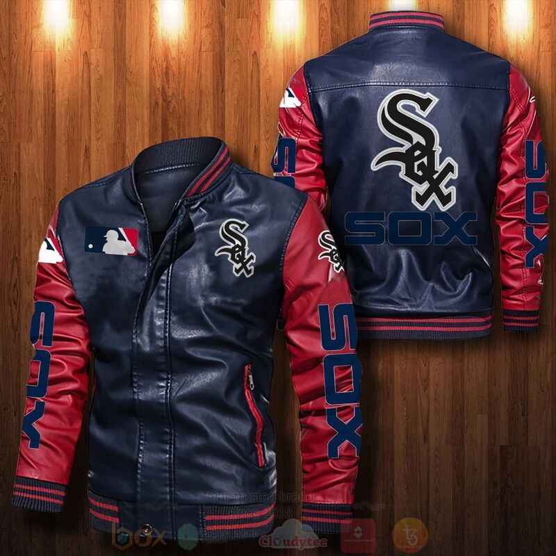 MLB Chicago White Sox Baseball Team Bomber Leather Jacket 1