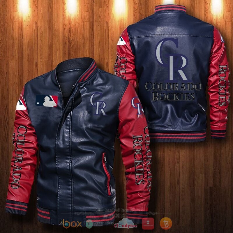 MLB Colorado Rockies Bomber leather jacket 1