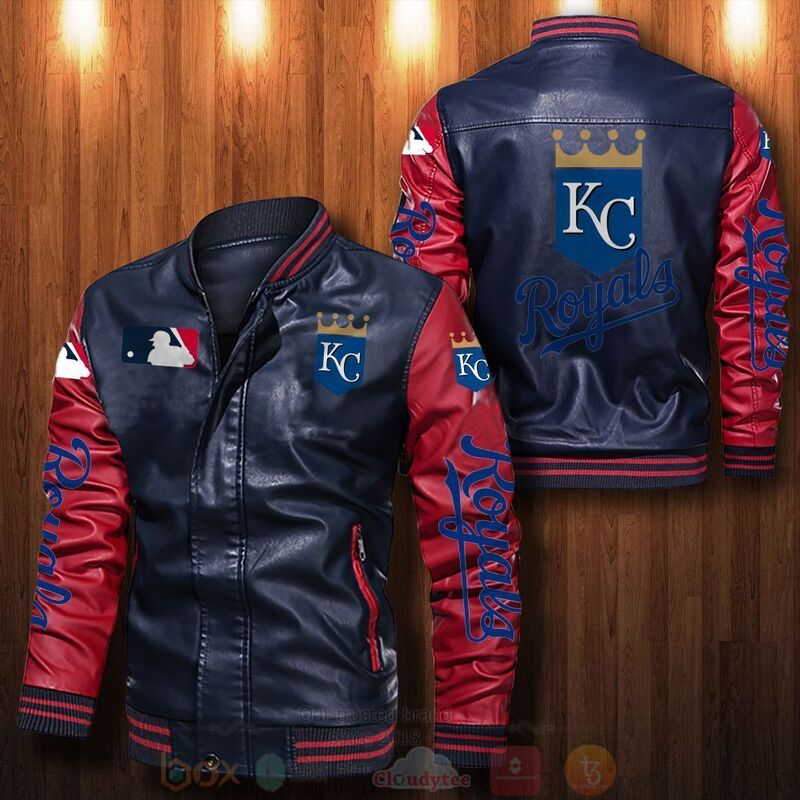MLB Kansas City Royals Bomber Leather Jacket 1