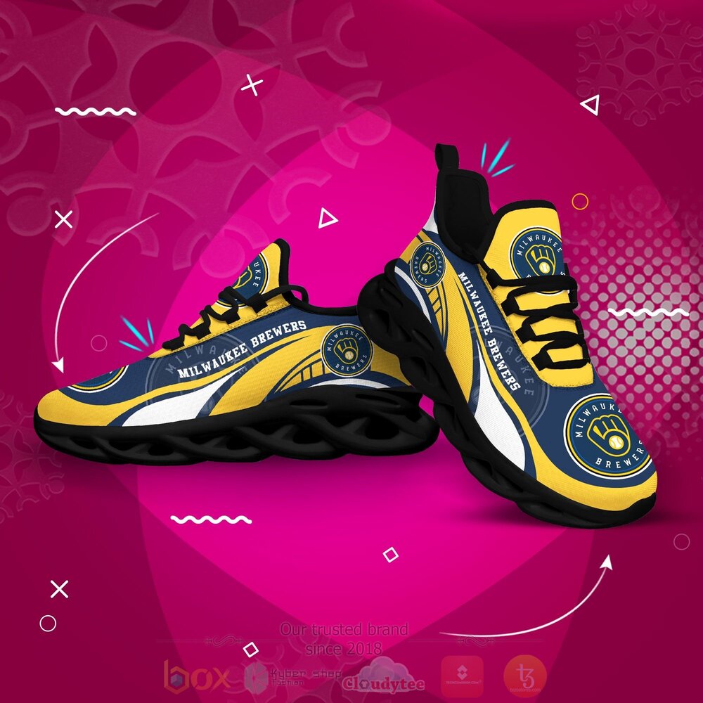 BEST MLB Milwaukee Brewers Clunky Sneakers 2 MLB Milwaukee Brewers Clunky Max Soul Shoes 1