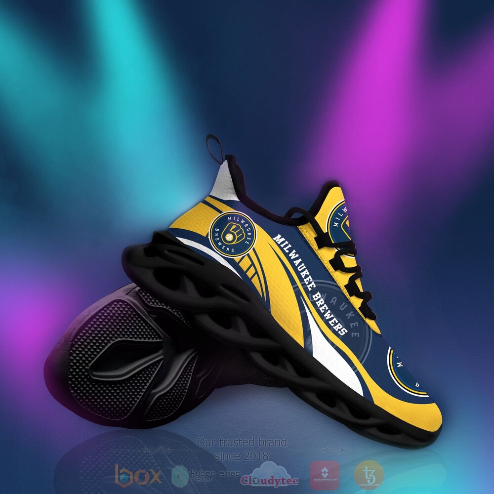 BEST MLB Milwaukee Brewers Clunky Sneakers 4 MLB Milwaukee Brewers Clunky Max Soul Shoes 1 2 3