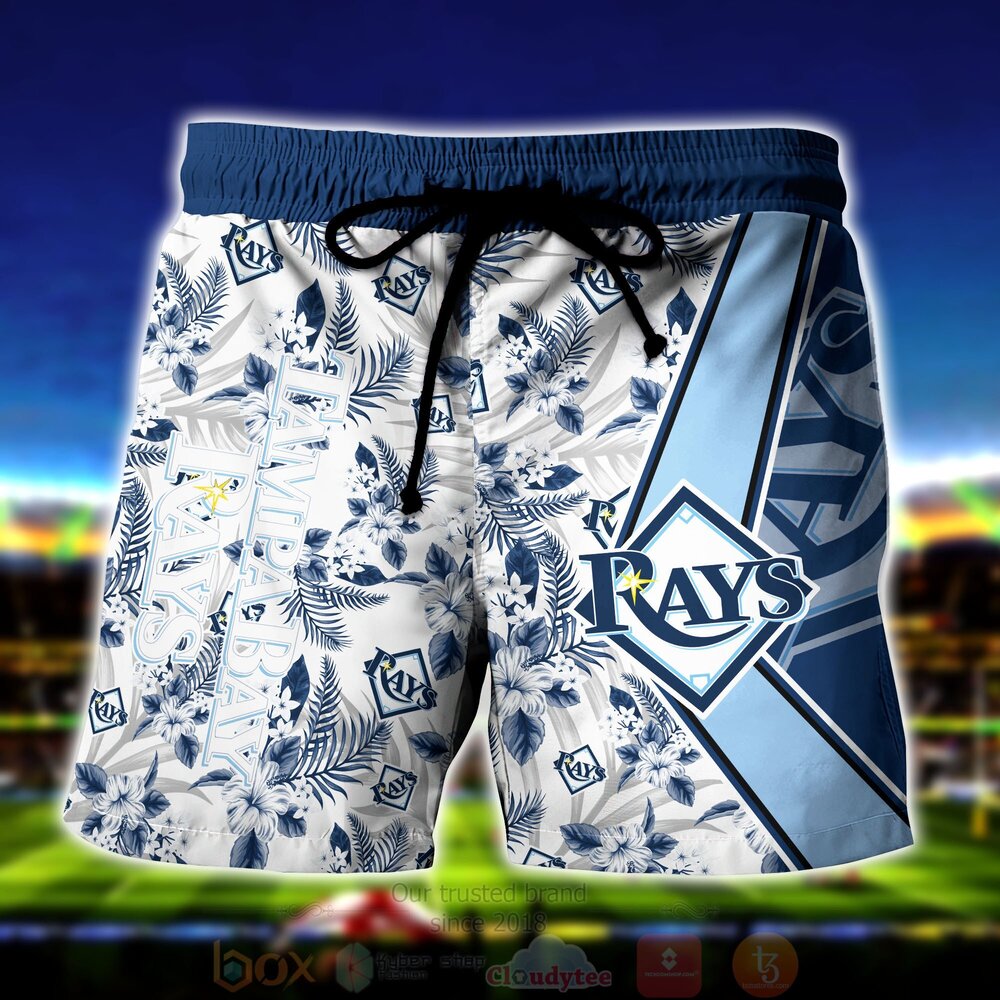 MLB Tampa Bay Rays Skeleton Hawaiian Shirt Short 1 2 3 4