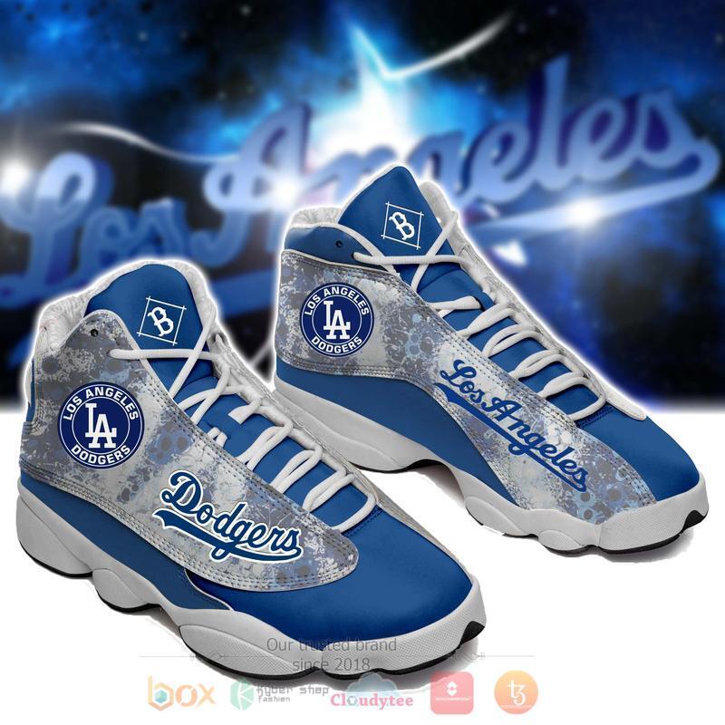 MLB The Los Angeles Dodgers Blue Air Jordan 13 Shoes