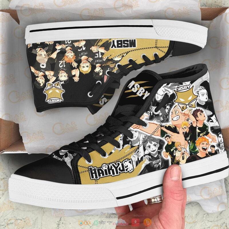 MSBY Black Jackal Anime Haikyuu canvas high top shoes 1