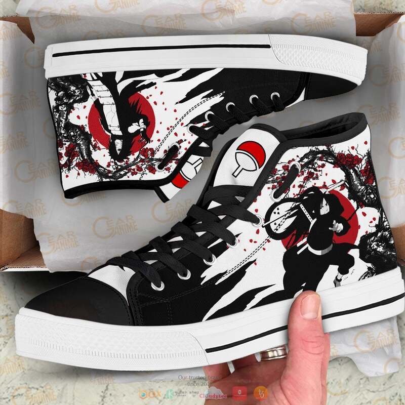 Madara Uchiha Anime Naruto canvas high top shoes 1