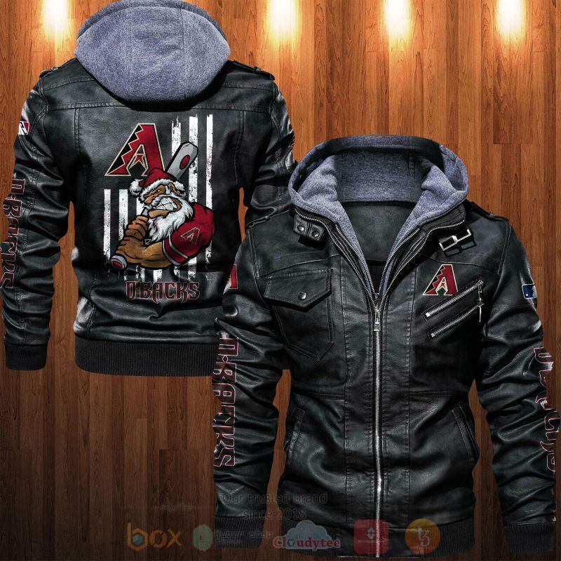 Major League Baseball Arizona Diamondbacks Santa Leather Jacket