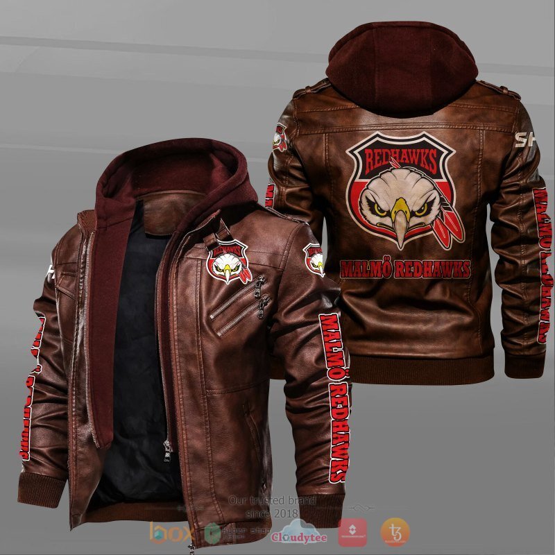 Malmo Redhawks Leather Jacket 2 Malmo Redhawks Leather Jacket 1