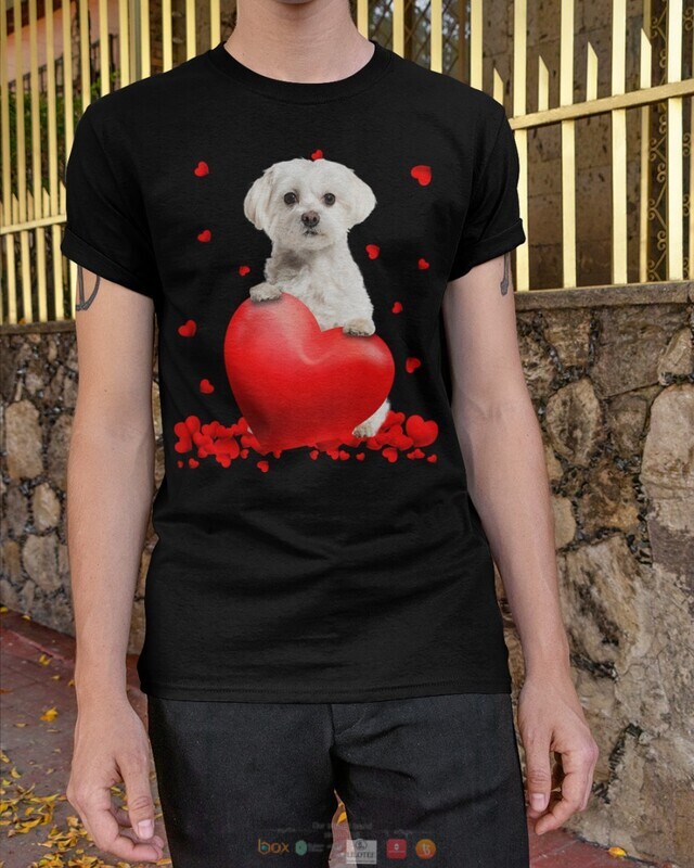 Maltese Valentine Hearts shirt hoodie 1 2 3 4 5 6 7 8