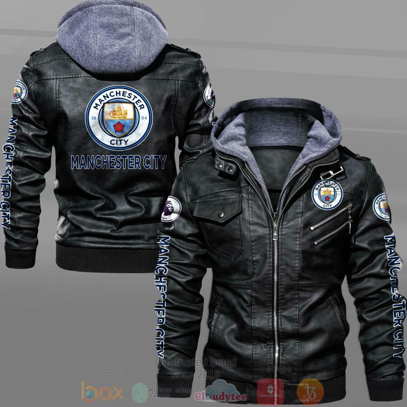 BEST Manchester City F.C 2D Leather PU Jacket 4 Manchester City F C Leather Jacket