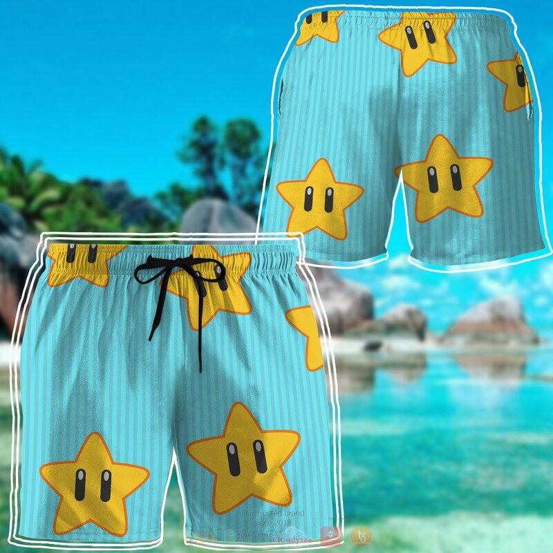 Mario Sunshine Hawaiian Shirt Short 1 2 3 4 5 6 7 8 9 10 11