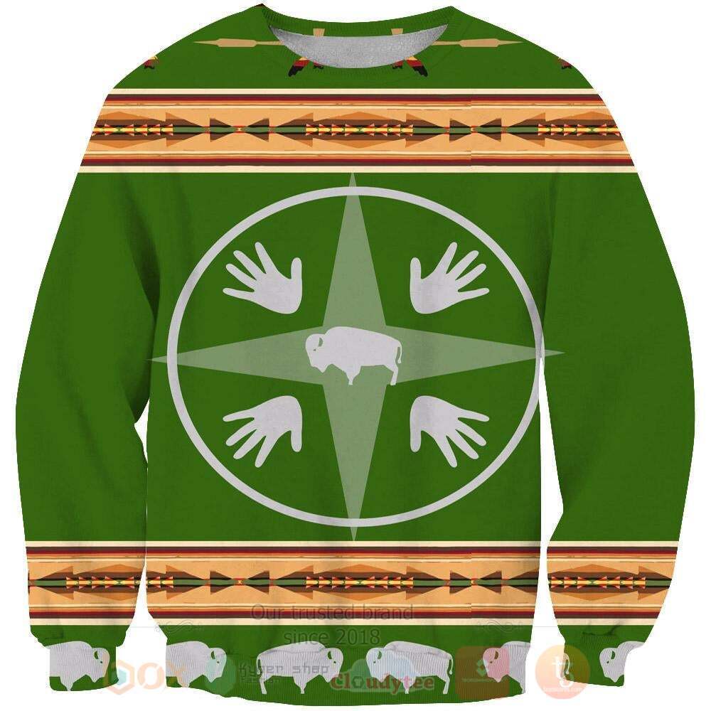Medicine Wheels Bisons Native American Sweater