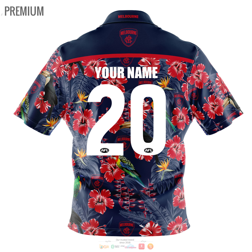 Personalized AFL Melbourne Demons Hawaiian shirt 3 Melbourne Demons AFL Hawaiian shirt 1 2