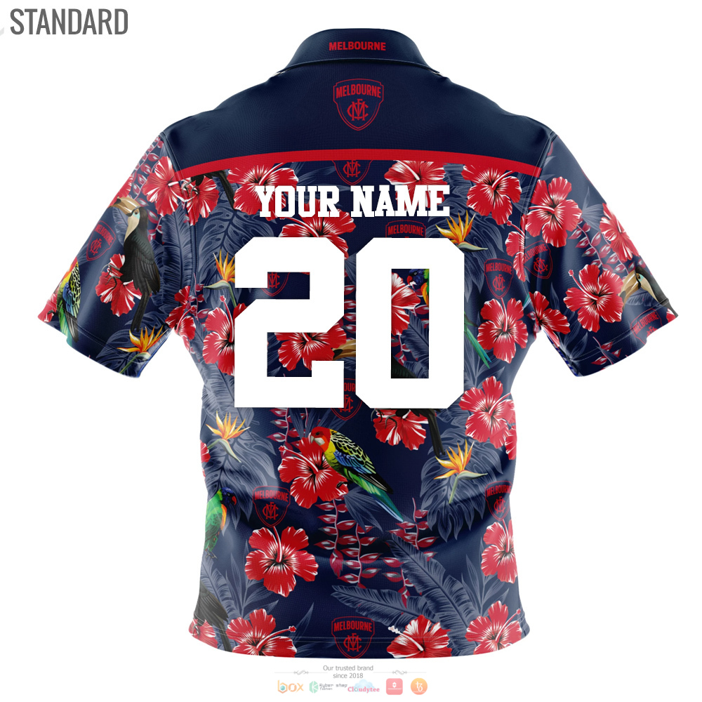 Personalized AFL Melbourne Demons Hawaiian shirt 4 Melbourne Demons AFL Hawaiian shirt 1 2 3