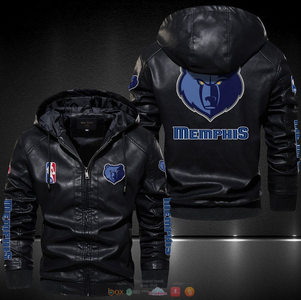 Memphis Grizzlies NBA Leather Jacket Hat