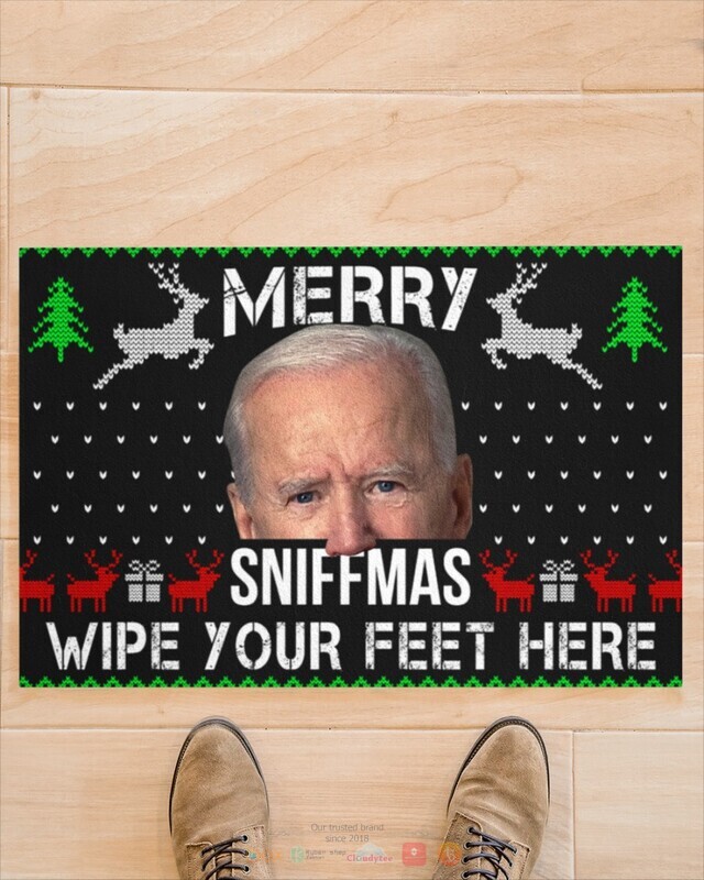 Merry Sniffmas Wipe your feet here Biden Doormat 2 Merry Sniffmas Wipe your feet here Biden Doormat 1