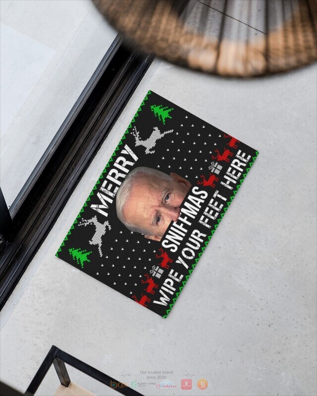 Merry Sniffmas Wipe your feet here Biden Doormat 3 Merry Sniffmas Wipe your feet here Biden Doormat 1 2