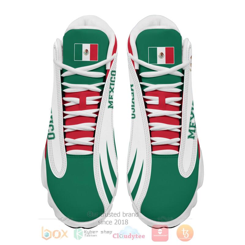 Mexico Personalized Green Air Jordan 13 Shoes 1